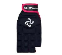 PREMZO ULTRA SHIELD Field Hockey GLOVES Left Hand Is The Leading Half Finger Glove Flexibility And Extra Protection For Any Hockey Player Exceptional Grip Indoor (Black Pink, S)