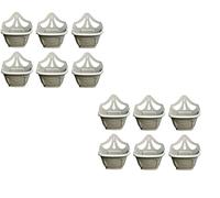 PREMZO Venetian Wall Hanging Planter Plant Flower Pots Wall Fence Sturdy Strong Plastic Pot Indoor Outdoor Decorative Home Office Garden Special In TAUPE Color (Pack Of 12)
