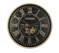 PRENDELUZ Black and Gold Wall Clock 60x60x8cm with Movement, Estandar