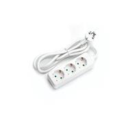 PRENDELUZ German 3-way power strip without switch, 3 m length, with 3G and 1.5 mm² wires, ideal for your electrical needs, in white, safe and efficient.