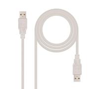 PRENDELUZ USB 2.0 Type A/M-A/M Cable, 1 m, Fast Data Transmission, Ideal for Connecting Devices and Charging.