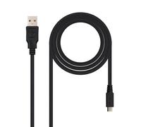 PRENDELUZ USB 2.0 Type A/M to Micro USB B/M Cable, 3 m, ideal for charging and data transfer on mobile and electronic devices.