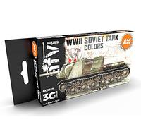 AK Interactive AFV Series 3G Acrylic Paint Set - WW2 Soviet Tank Colors (AK11657),Green