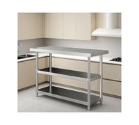 Prep Table,Heavy Duty Stainless Steel Catering Work Table, Commercial Food Prep Bench, Waterproof Kitchen Table, Easy to Clean, 120x40x80cm (47.2x15.7x31.5in)
