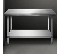 Prep Table,Heavy Duty Stainless Steel Work Table, 2/3 Tier Catering Prep Table, Kitchen & Restaurant Food Prep Bench, Durable 80x50x80cm Workstation for Garage & Commercial Use