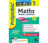 Prépabac Réussir l'examen Maths 1re générale (tronc commun) - Bac 2027: Avec un cahier spécial épreuve anticipée Bac 2026: 24