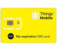 PREPAID DATA SIM CARD WITH NO EXPIRATION DATE - Things Mobile - With Global Coverage And Multi-Operator GSM/2G/3G/4G LTE Network, No Fixed Costs, And Competitive Rates, With €10 Credit Included