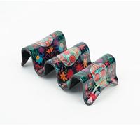 Prepara Day of The Dead, Holds 3 Shells Taco Holder, 3.5 x 7.5 x 1.8in, multicolor