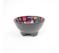 Prepara Taco Prep Bowl, Day of the Dead (Black, 4-Inch) - Durable Melamine Snack Serving Bowl for Parties/Events, Great for Salsa/Guacamole, Dips, Popcorn