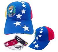 PREPARATE PARA LA CELEBRACION! Venezuela Cap - Tricolour Baseball Cap 100% Cotton, Premium Venezuela Flag 7 Star Cap, Gift Idea with 1 Venezuela Bracelet with Motto HASTA EL FINAL