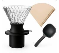Prepare coffee according to the tea principle, immersion dripper switch, made in Japan, Black [Energy Class A+] Plus free spoon