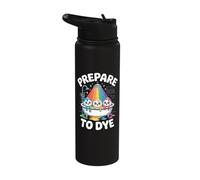 Prepare to Dye Cute Easter Egg Rainbow Humor Stainless Steel Insulated Water Bottle