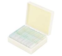Prepared Microscope Slides Set, Premium Stained Biology Specimen Viewing Kit for Student Lab Glass 25 Piece Standard 75 x 25 mm Labeled Plant Animal Cell Collection