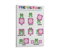 PREPOSITIONS for Kids, English Language Grammar Educational Chart Poster 16x24inch(40x60cm)