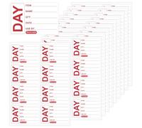 Prepped Food Labels, 320 pcs Removable Food Labels Stickers, 49 x 74 mm Date Label, Freezer Label for Jars, Pantry, Canning and Meal Containers