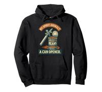 Prepper Survival Bushcrafting Spirit Animal Can Opener Pullover Hoodie