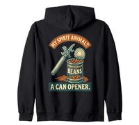 Prepper Survival Bushcrafting Spirit Animal Can Opener Zip Hoodie