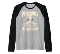 Prepper Survivalist Bug Out SHTF Off Grid Survive Raglan Baseball Tee