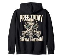 Prepper Survivalist Bug Out SHTF Off Grid Survive Zip Hoodie