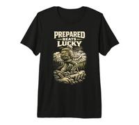 Prepper Survivalist Prepared Beats Lucky Premium T-Shirt