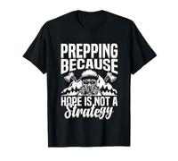 Prepping Supplies & Survivalism Gear & Clothes Unisex-Adults Survivalist T-Shirt Black S Short Sleeve Classic Fit Crew Neck Pull On 1 Count