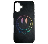 Preppy Aesthetic Cute Trippy Swirl Happy Smile Face Case for iPhone 16 Plus