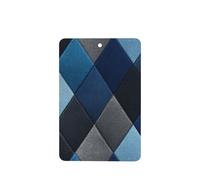 Preppy Argyle Pattern Blue Shades Car Air Fresheners 4 Pcs Hanging Scented Cards Fragrance Scented Cards For Car Aromatherapy Tablets