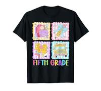 Preppy Back to School Hello 5th Grade Coquette First Day T-Shirt