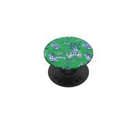 Preppy Blue and Green Willow Pattern Chinoiserie Toile PopSockets Adhesive PopGrip
