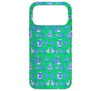 Preppy Blue & Green Toile Chinoiserie Trellis & Pagoda, Dogs Case for iPhone 17 Pro Max