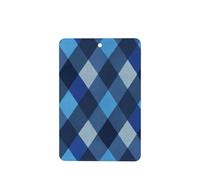 Preppy Blue Shades Argyle Pattern Car Air Fresheners 4 Pcs Hanging Scented Cards Fragrance Scented Cards For Car Aromatherapy Tablets