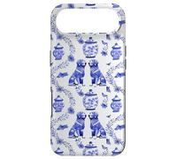 Preppy Blue & White Toile Golden Retriever Dog Case for iPhone Air
