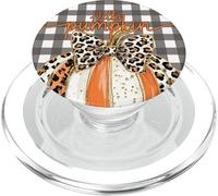 Preppy Bow Leopard Cheetah Print Hello Pumpkin Gingham Plaid PopSockets PopGrip for MagSafe
