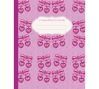Preppy Cherry Coquette Bow Composition Notebook: Kawaii Purple Cherry Bow Journal | Cute College Ruled | Pastel Preppy Cute Notebook | Coquette School ... Girls, Women, School, Office, College, Work