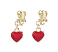 Preppy Clip On Earrings for Women Non Piercing Smile Face Pendant Pink White Gold Small Dangle Drop Earrings Trendy Y2K Jewelry Gifts, Zinc, No Gemstone