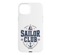 Preppy Coastal Sailor Club Sailorcore Fishermencore Nautical Case for iPhone 15 Plus