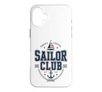 Preppy Coastal Sailor Club Sailorcore Fishermencore Nautical Case for iPhone 16 Plus