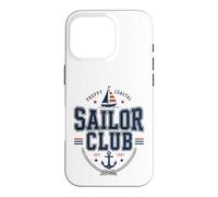 Preppy Coastal Sailor Club Sailorcore Fishermencore Nautical Case for iPhone 16 Pro