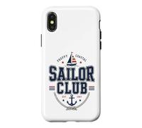 Preppy Coastal Sailor Club Sailorcore Fishermencore Nautical Case for iPhone X/XS