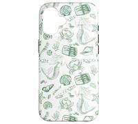 Preppy Coastal Sardine Tin Mermaid Shell Euro Summer Green Case for iPhone 16