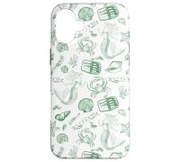 Preppy Coastal Sardine Tin Mermaid Shell Euro Summer Green Case for iPhone 16 Plus