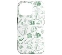 Preppy Coastal Sardine Tin Mermaid Shell Euro Summer Green Case for iPhone 16 Pro