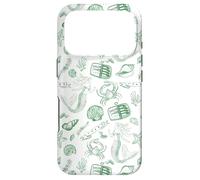 Preppy Coastal Sardine Tin Mermaid Shell Euro Summer Green Case for iPhone 17 Pro