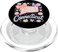 Preppy Coquette Connecticut Pastel Bow and Butterfly Design PopSockets PopGrip for MagSafe