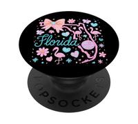 Preppy Coquette Florida Flamingo Bow Pastel Aesthetic PopSockets Adhesive PopGrip
