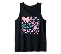 Preppy Coquette Florida Flamingo Bow Pastel Aesthetic Tank Top