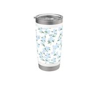 Preppy Coquette Hydrangeas in Pastel Blue Stainless Steel Insulated Tumbler