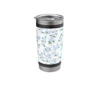 Preppy Coquette Hydrangeas in Pastel Blue Stainless Steel Insulated Tumbler