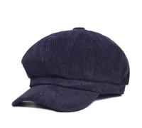 Preppy Corduroy Newsboy Hats Japanese Cute Paperboy Painter Beret Cap Vintage Fall Cabbie Hat Women Trendy Accessories, Dark Purple, One Size