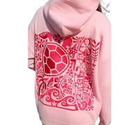Preppy Embroidered Flower Hoodies for Teen Girl Women Y2K Back Graphic Printed Oversized Pullover Hooded Sweatshirts, Dark Pink, Large